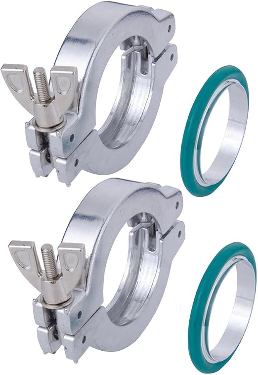 2 Sets KF10 Vacuum Fittings ISO-KF NW10 Aluminium Wing