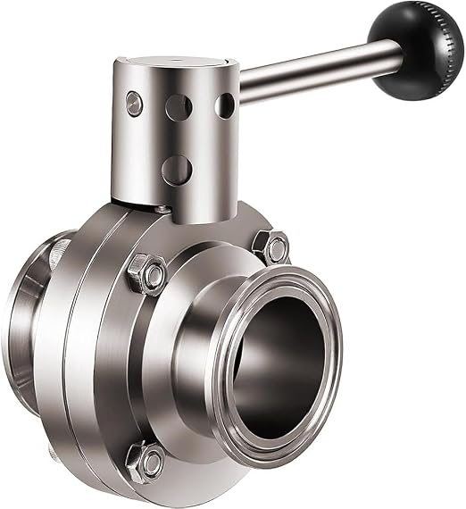 KF40 Vacuum Butterfly Valve, 304 Stainless Steel Ball