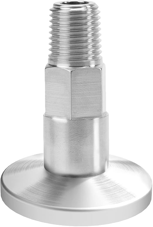 Adapter KF-16 to 1/8 NPT-Male, ISO-KF NW-16, Stainless